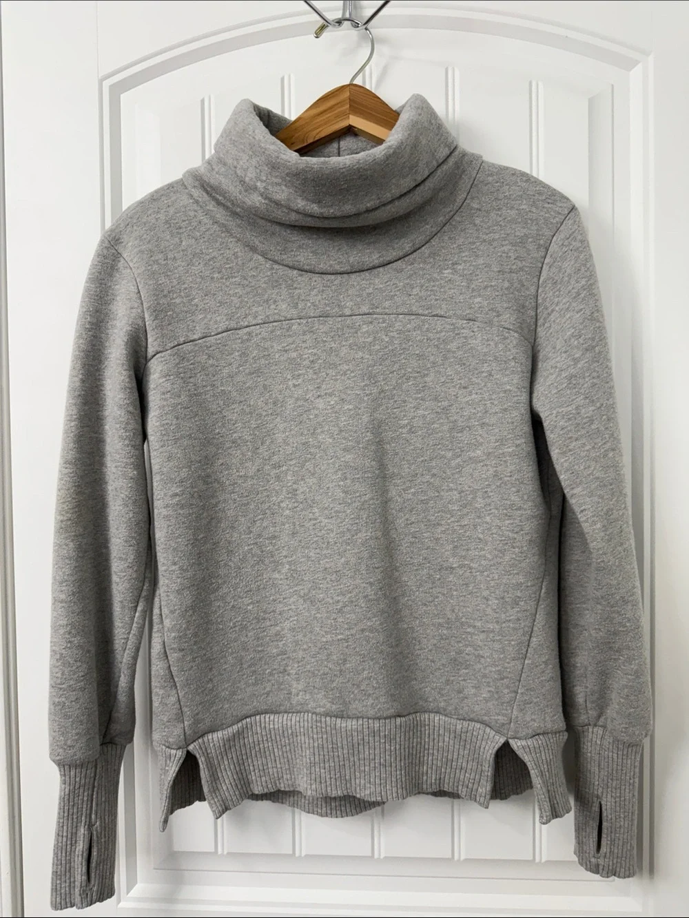 ALO Yoga Mock Neck Hazy Long Pullover Size Small